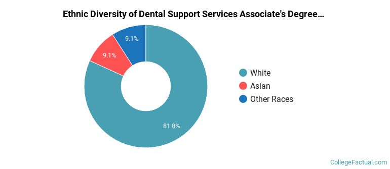 Ethnic diversity of Dental Support Services majors at Meridian Community College