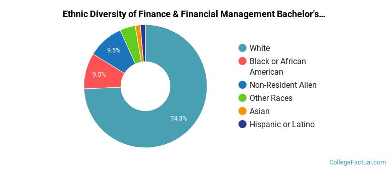 Ethnic diversity of Finance & Financial Management majors at Merrimack College