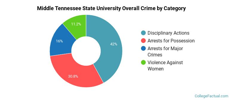 Middle Tennessee State University Overall Crime by Category