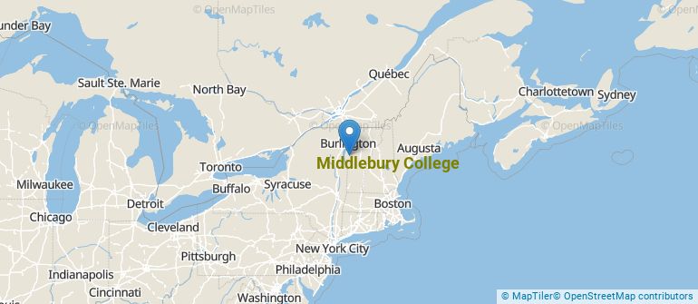 Location of Middlebury College