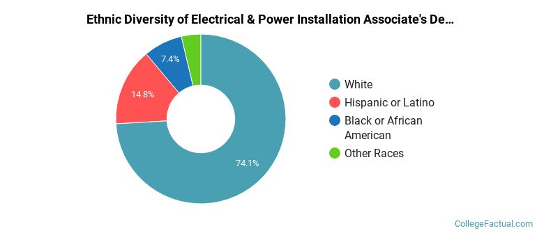 Ethnic diversity of Electrical & Power Installation majors at Minnesota West Community and Technical College