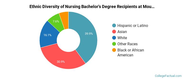 Ethnic diversity of Nursing majors at Mount Saint Mary's University