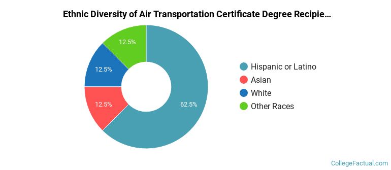 Ethnic diversity of Air Transportation majors at Mt San Antonio College
