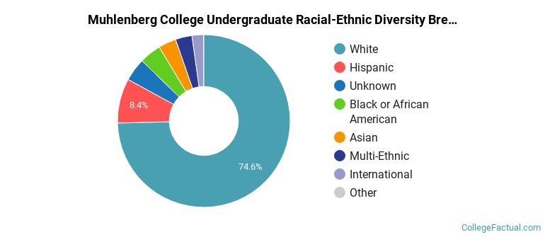 Muhlenberg College Racial-Ethnic Diversity Pie Chart