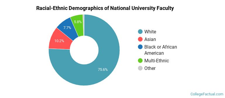Racial-Ethnic Demographics of National University Faculty