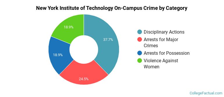 New York Institute of Technology On-Campus Crime by Category
