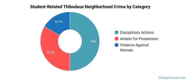Student-Related Thibodaux Neighborhood Crime by Category