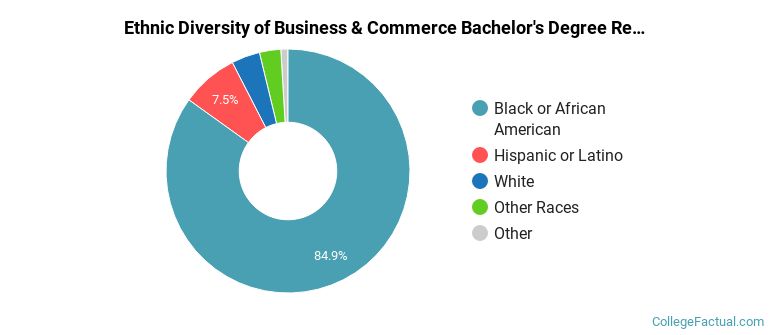 Ethnic diversity of Business & Commerce majors at Norfolk State University