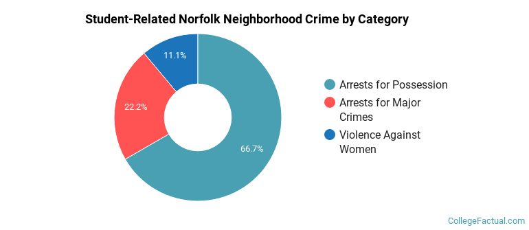 Student-Related Norfolk Neighborhood Crime by Category
