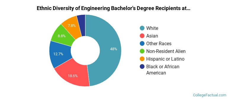 Ethnic diversity of Engineering majors at Franklin W Olin College of Engineering