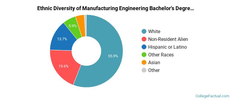 Ethnic diversity of Manufacturing Engineering majors at Oregon State University