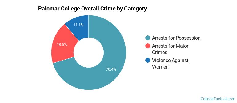 Palomar College Overall Crime by Category