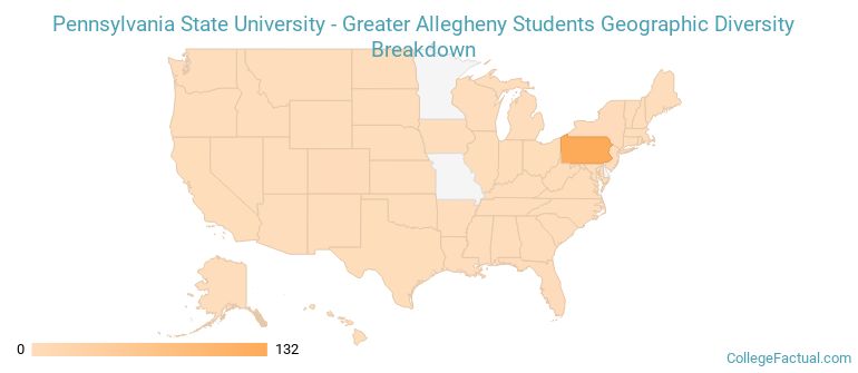 Where are Penn State Greater Allegheny students from?
