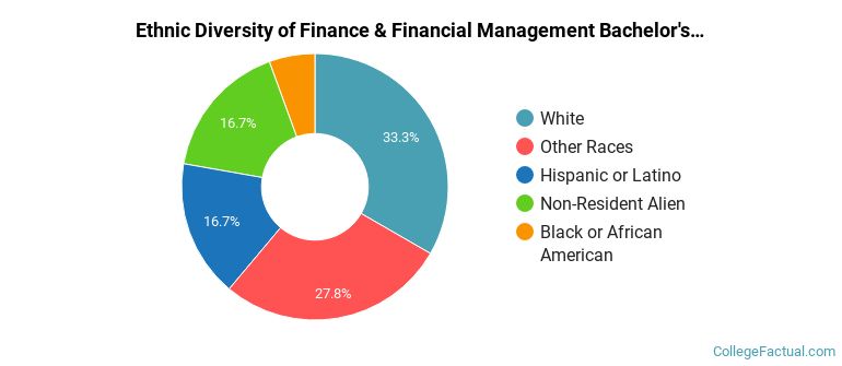 Ethnic diversity of Finance & Financial Management majors at Post University