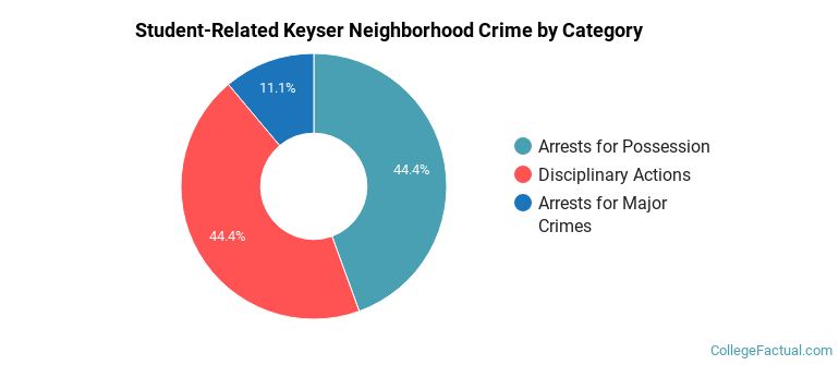 Student-Related Keyser Neighborhood Crime by Category