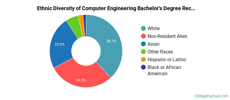 Ethnic diversity of Computer Engineering majors at Purdue University-Main Campus
