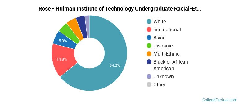 Rose-Hulman Institute of Technology Racial-Ethnic Diversity Pie Chart
