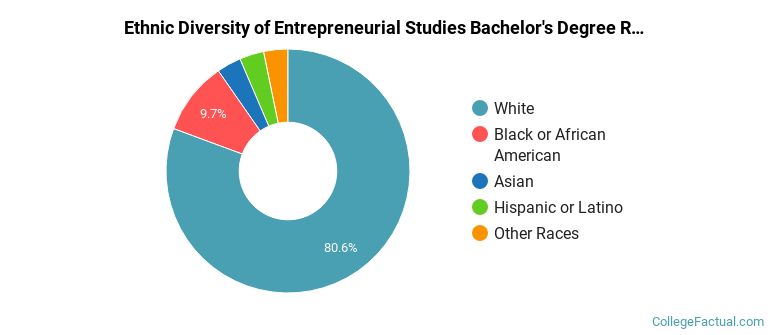 Ethnic diversity of Entrepreneurial Studies majors at Rowan University