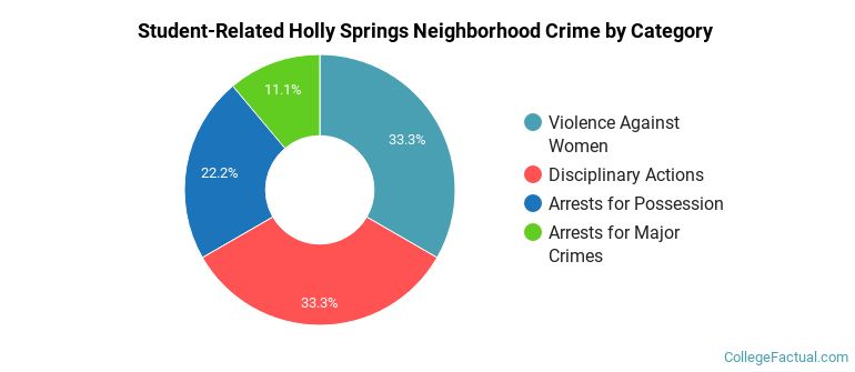 Student-Related Holly Springs Neighborhood Crime by Category