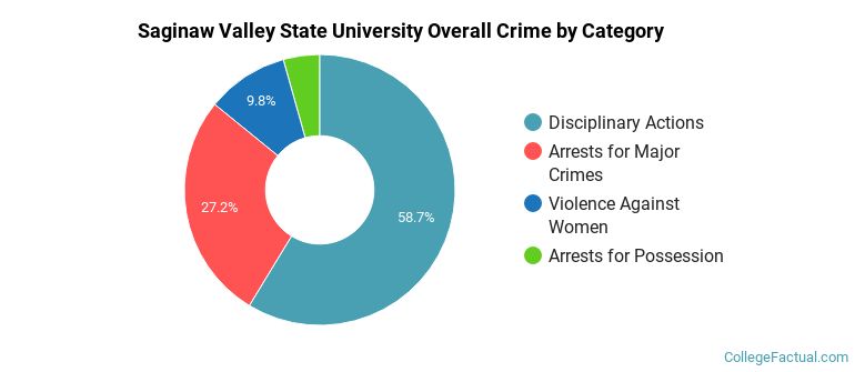 Saginaw Valley State University Overall Crime by Category