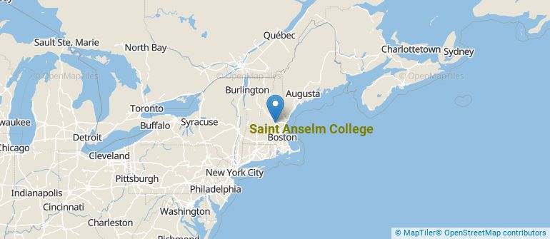 Location of Saint Anselm College