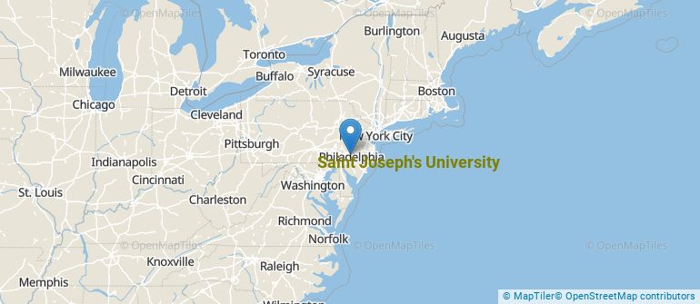 Location of Saint Joseph's University - Philadelphia