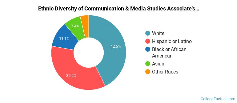 Ethnic diversity of Communication & Media Studies majors at San Diego Mesa College