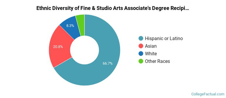 Ethnic diversity of Fine & Studio Arts majors at Santa Ana College