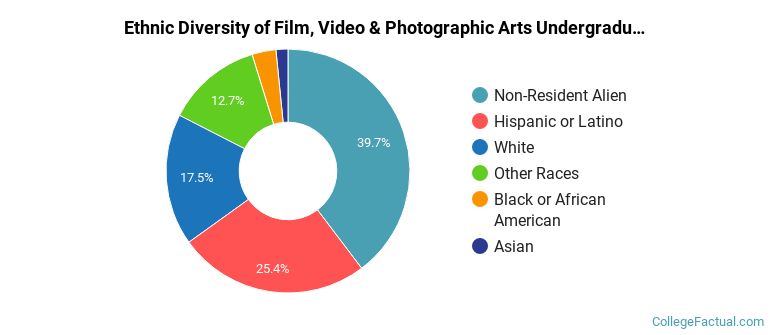 Ethnic diversity of Film, Video & Photographic Arts majors at Santa Monica College