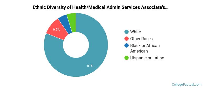 Ethnic diversity of Health/Medical Admin Services majors at Schoolcraft Community College District