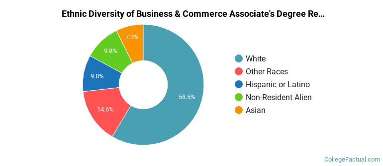 Ethnic diversity of Business & Commerce majors at South Puget Sound Community College