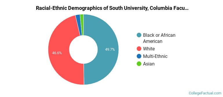 Racial-Ethnic Demographics of South University, Columbia Faculty