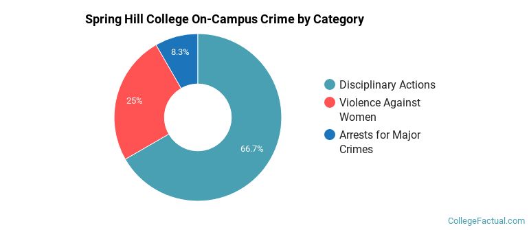 Spring Hill College On-Campus Crime by Category