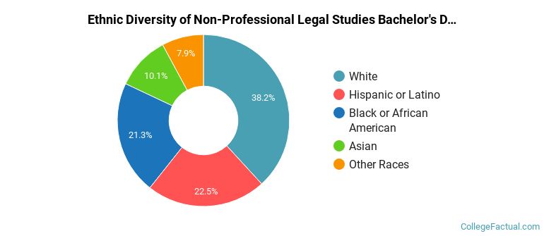 Ethnic diversity of Non-Professional Legal Studies majors at St. John's University-New York