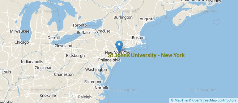 Location of St. John's University-New York