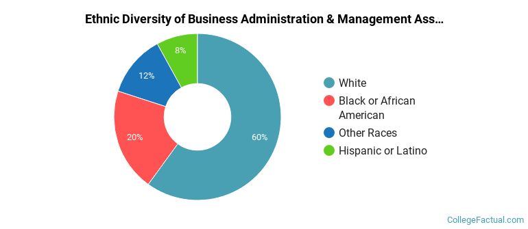 Ethnic diversity of Business Administration & Management majors at Sullivan University