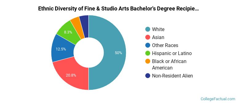 Ethnic diversity of Fine & Studio Arts majors at Swarthmore College