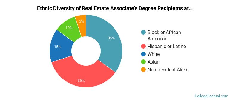 Ethnic diversity of Real Estate majors at Tarrant County College District