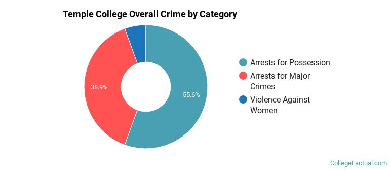 Temple College Overall Crime by Category