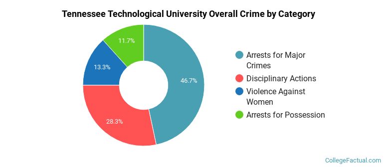 Tennessee Technological University Overall Crime by Category