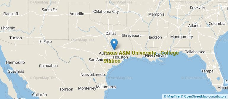 Location of Texas A&M University-College Station
