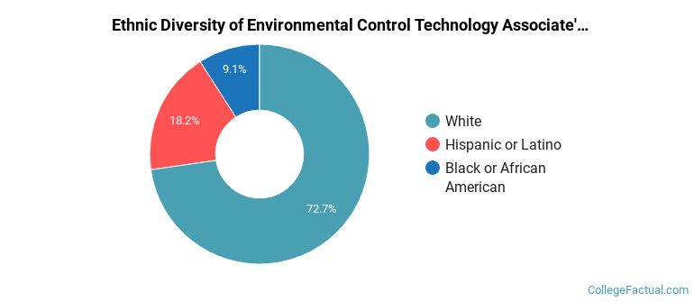 Ethnic diversity of Environmental Control Technology majors at Thaddeus Stevens College of Technology