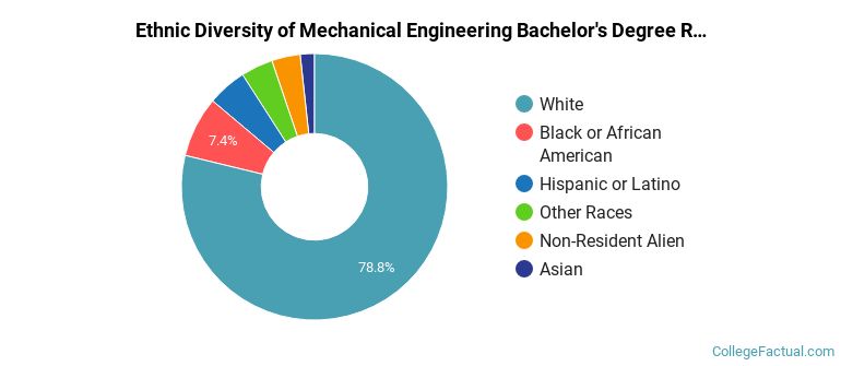 Ethnic diversity of Mechanical Engineering majors at The University of Alabama