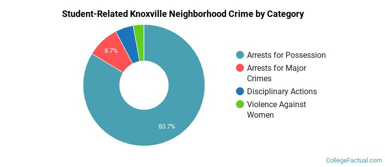 Student-Related Knoxville Neighborhood Crime by Category