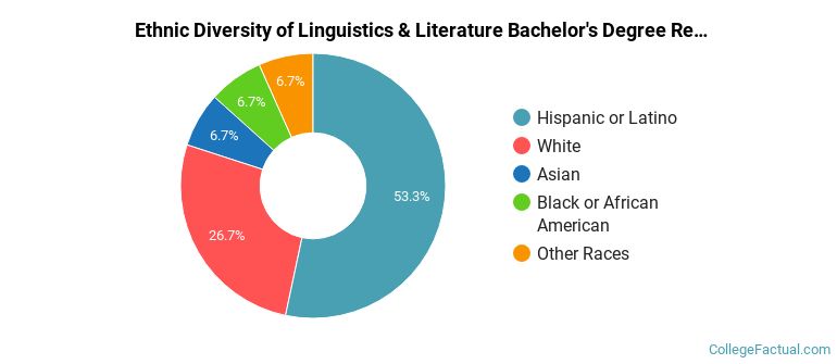 Ethnic diversity of Linguistics & Literature majors at The University of Texas at Arlington