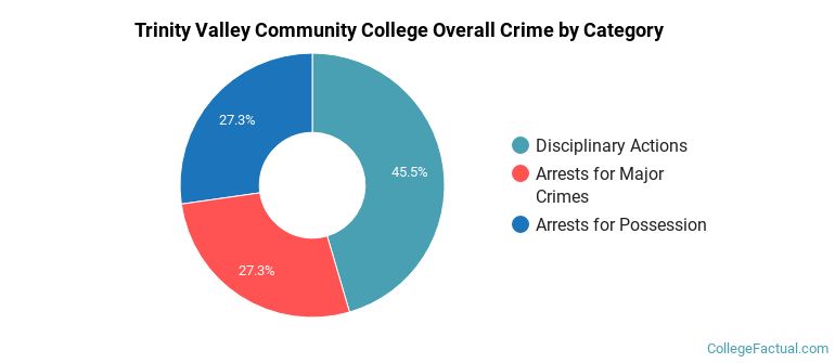 Trinity Valley Community College Overall Crime by Category