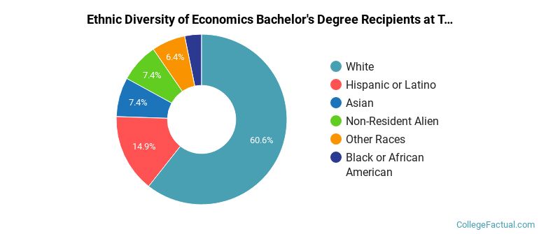Ethnic diversity of Economics majors at Tulane University of Louisiana
