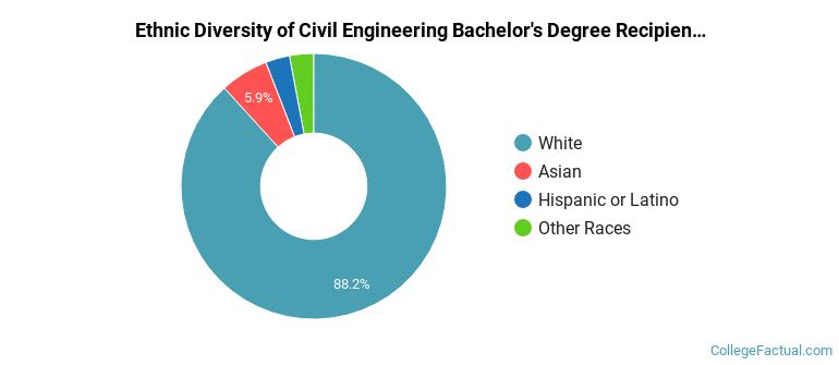 Ethnic diversity of Civil Engineering majors at University of Alabama in Huntsville