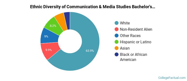 Ethnic diversity of Communication & Media Studies majors at University of Michigan-Ann Arbor