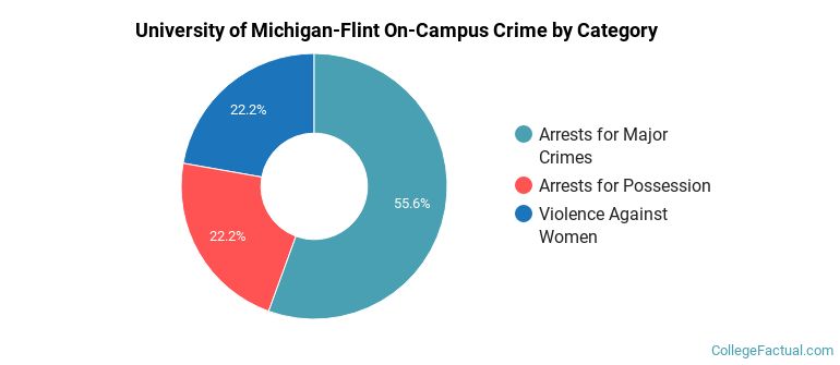 University of Michigan-Flint On-Campus Crime by Category